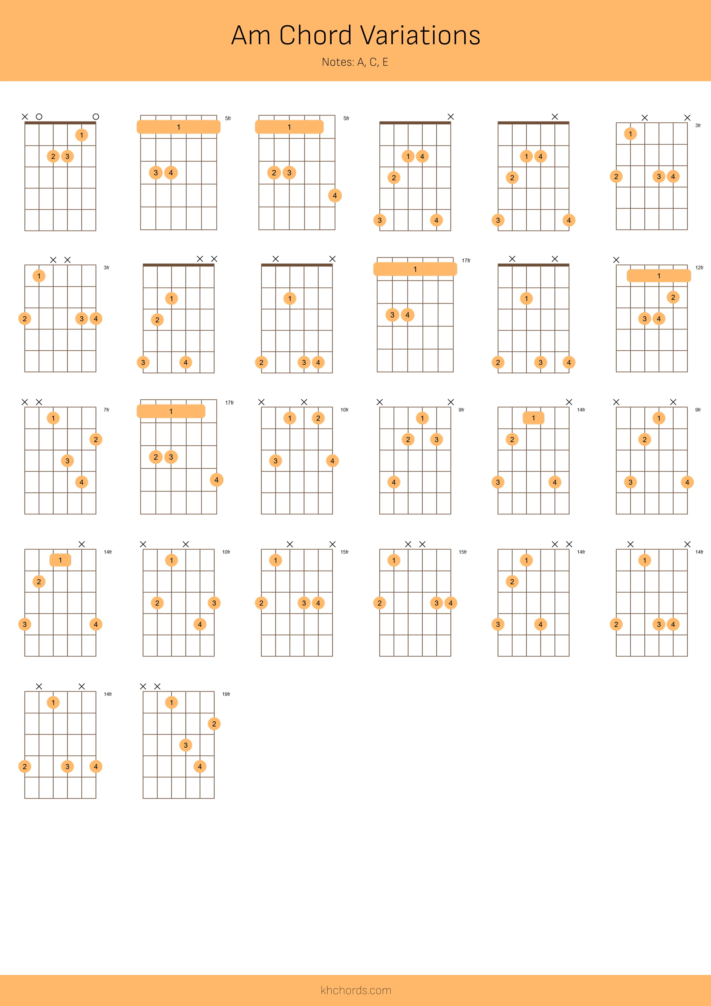Am chord collection